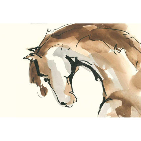 Horse Head II White Modern Wood Framed Art Print by Paschke, Chris