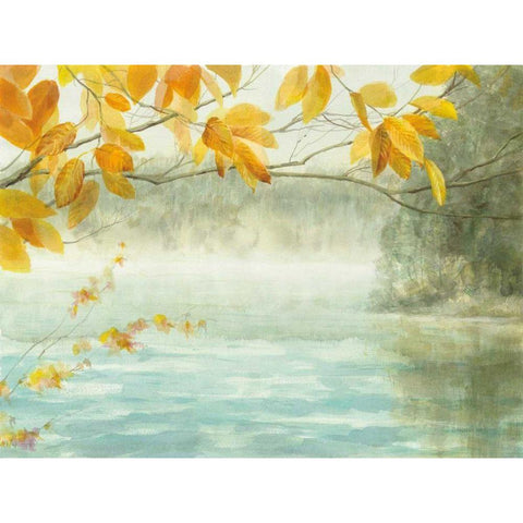 View from the Shore Gold Ornate Wood Framed Art Print with Double Matting by Nai, Danhui