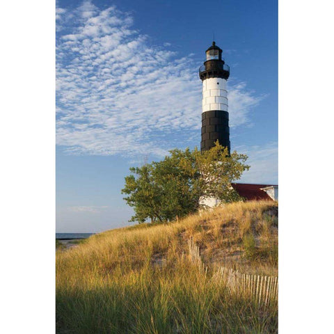 Big Sable Point Lighthouse II Gold Ornate Wood Framed Art Print with Double Matting by Majchrowicz, Alan