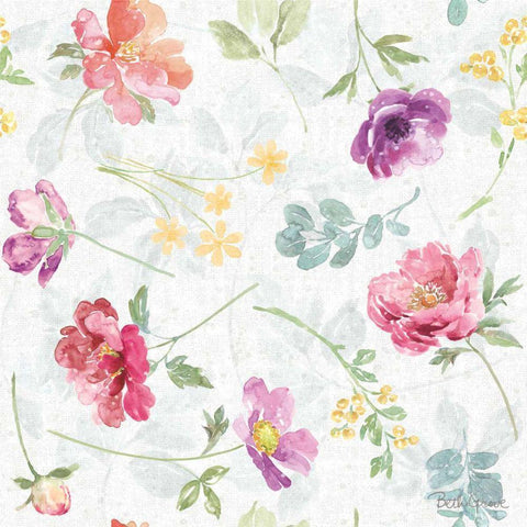 Springtime Bloom Pattern I Gold Ornate Wood Framed Art Print with Double Matting by Grove, Beth