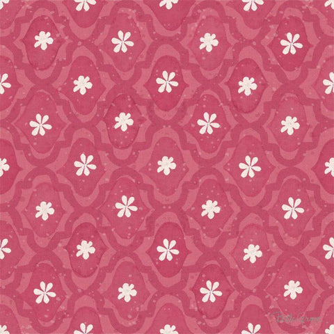 Springtime Bloom Pattern IVD White Modern Wood Framed Art Print with Double Matting by Grove, Beth
