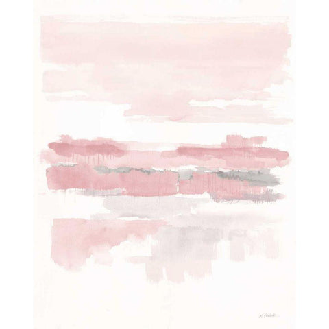Blush Wetlands Crop Black Modern Wood Framed Art Print by Schick, Mike