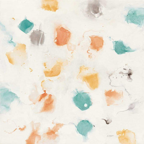 Sunflower Nougat I White Modern Wood Framed Art Print with Double Matting by Schick, Mike