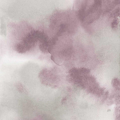 Mauve Indigo Flow I White Modern Wood Framed Art Print by Paschke, Chris