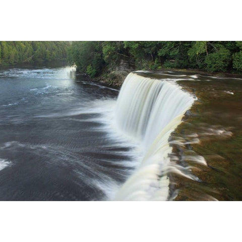 Tahquamenon Falls Michigan I White Modern Wood Framed Art Print by Majchrowicz, Alan