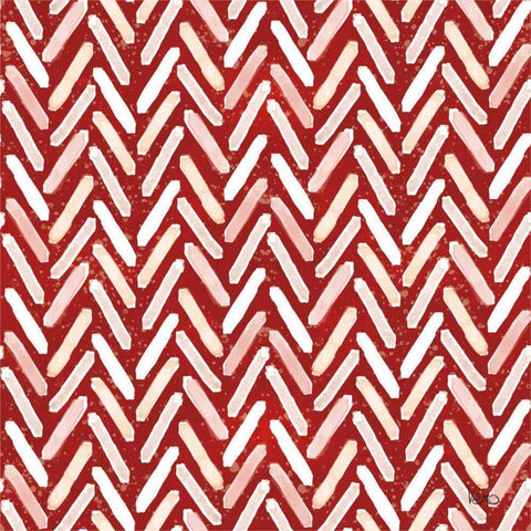 Festive Forest Pattern VIB White Modern Wood Framed Art Print by Charron, Veronique