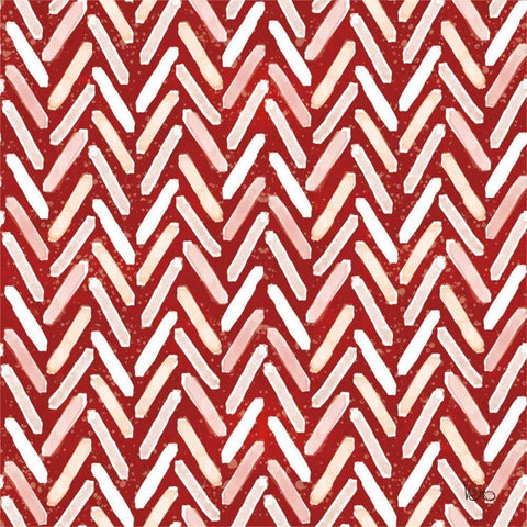 Festive Forest Pattern VIB White Modern Wood Framed Art Print with Double Matting by Charron, Veronique
