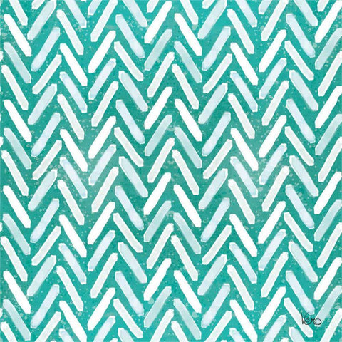 Festive Forest Pattern VID White Modern Wood Framed Art Print with Double Matting by Charron, Veronique