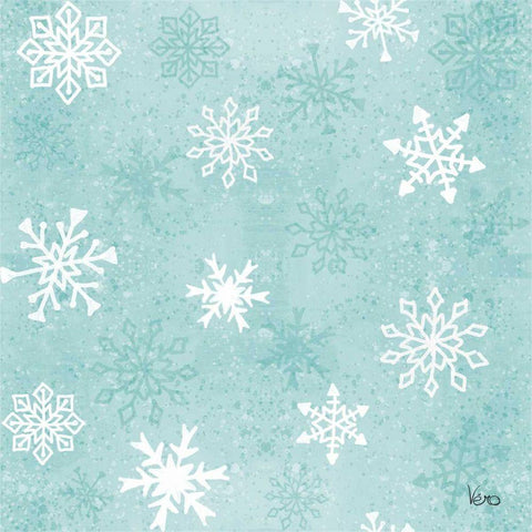 Festive Forest Pattern VIIA Black Ornate Wood Framed Art Print with Double Matting by Charron, Veronique