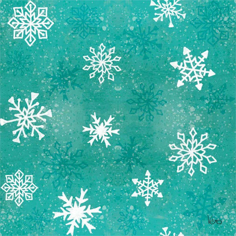 Festive Forest Pattern VIID Black Ornate Wood Framed Art Print with Double Matting by Charron, Veronique
