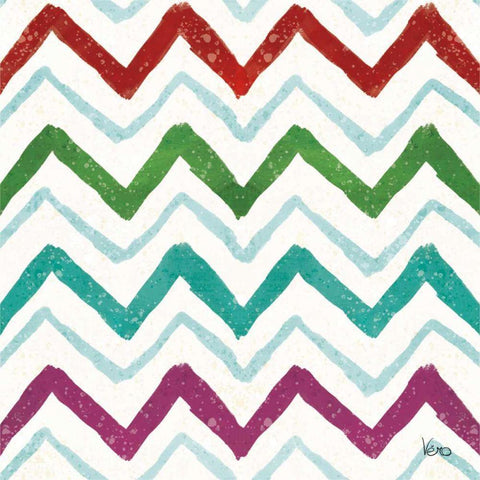 Festive Forest Pattern VIIIA White Modern Wood Framed Art Print by Charron, Veronique