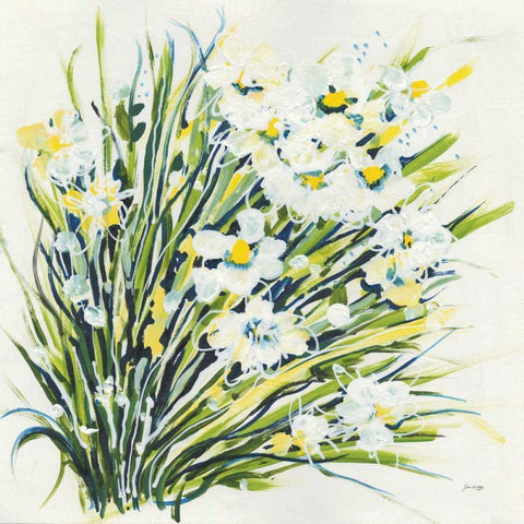 Spring White Modern Wood Framed Art Print by Griggs, Jan