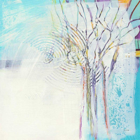 Winter Trees Black Modern Wood Framed Art Print by Griggs, Jan