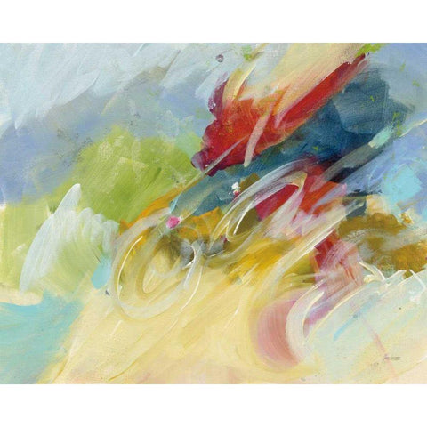 Happy Black Modern Wood Framed Art Print by Griggs, Jan