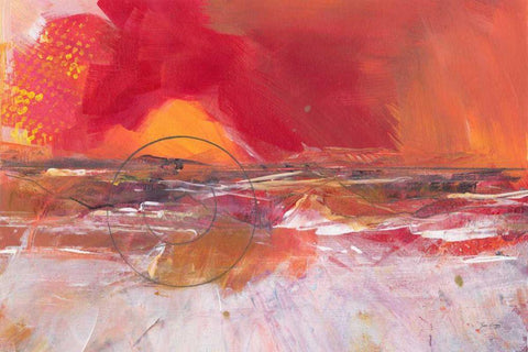 Dawn to Dusk White Modern Wood Framed Art Print with Double Matting by Griggs, Jan