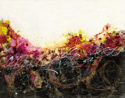 Garden Above Black Ornate Wood Framed Art Print with Double Matting by Griggs, Jan