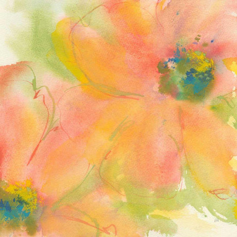 Olive Poppy II Gold Ornate Wood Framed Art Print with Double Matting by Paschke, Chris