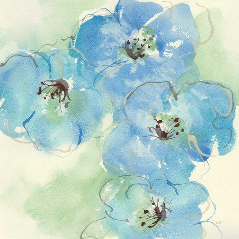 Japanese Quince I Black Modern Wood Framed Art Print with Double Matting by Paschke, Chris