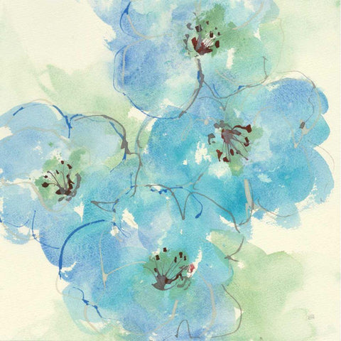 Japanese Quince II Black Modern Wood Framed Art Print with Double Matting by Paschke, Chris