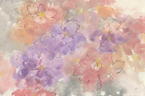 Intimate Freesia Black Ornate Wood Framed Art Print with Double Matting by Paschke, Chris