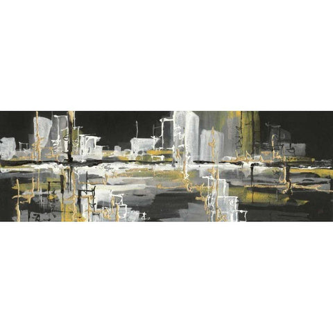 Urban Gold III White Modern Wood Framed Art Print by Paschke, Chris