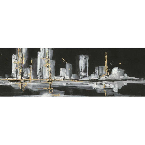 Urban Gold V Black Modern Wood Framed Art Print by Paschke, Chris