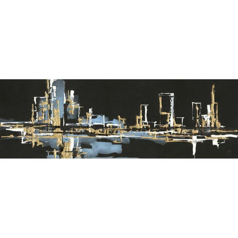Urban Gold VI Black Modern Wood Framed Art Print by Paschke, Chris