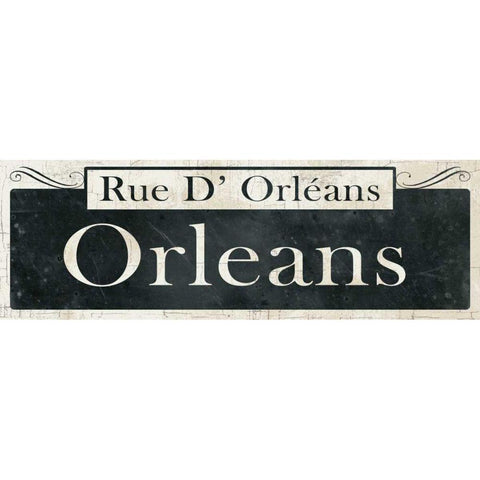 French Quarter Sign II Black Modern Wood Framed Art Print by Wild Apple Portfolio