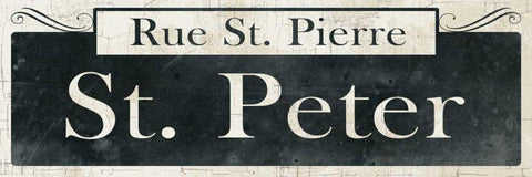 French Quarter Sign III Black Ornate Wood Framed Art Print with Double Matting by Wild Apple Portfolio