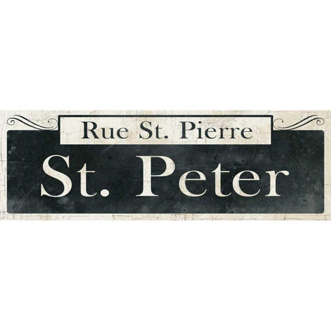 French Quarter Sign III White Modern Wood Framed Art Print by Wild Apple Portfolio