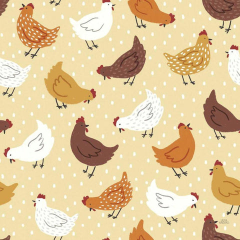 Harvest Village Pattern VI White Modern Wood Framed Art Print by Marshall, Laura