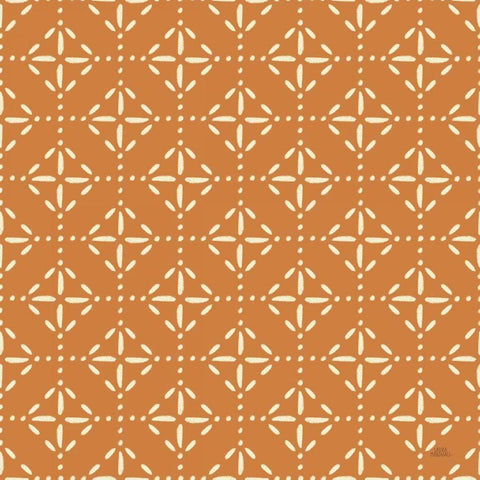 Harvest Village Pattern VIIB Gold Ornate Wood Framed Art Print with Double Matting by Marshall, Laura