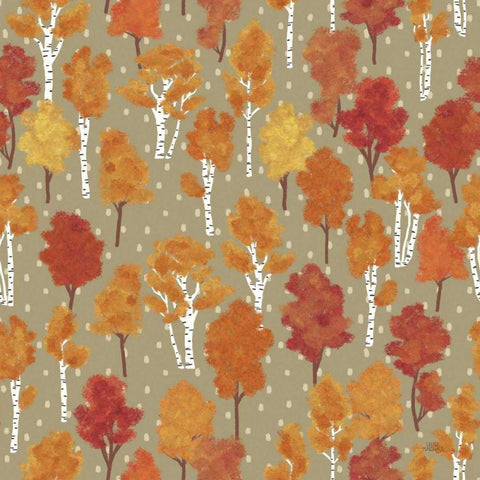 Harvest Village Pattern VIII White Modern Wood Framed Art Print by Marshall, Laura