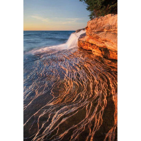 Pictured Rocks Michigan I White Modern Wood Framed Art Print by Majchrowicz, Alan