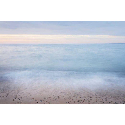 Lake Superior Beach II White Modern Wood Framed Art Print by Majchrowicz, Alan