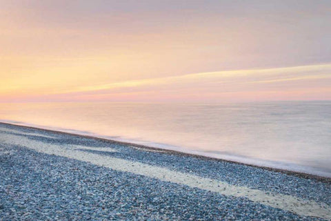 Lake Superior Beach III Black Ornate Wood Framed Art Print with Double Matting by Majchrowicz, Alan