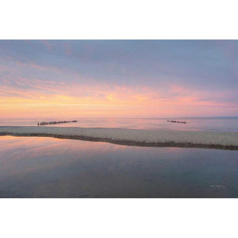 Lake Superior Beach IV White Modern Wood Framed Art Print by Majchrowicz, Alan