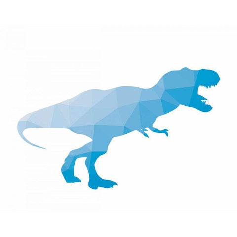 Geo Dinosaur I White Modern Wood Framed Art Print by Wild Apple Portfolio