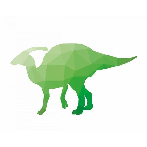 Geo Dinosaur IV White Modern Wood Framed Art Print by Wild Apple Portfolio