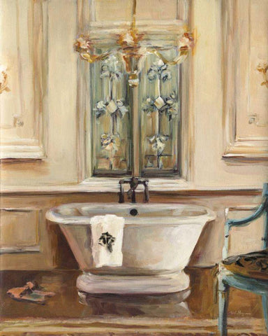 Classical Bath III with Black White Modern Wood Framed Art Print with Double Matting by Hageman, Marilyn