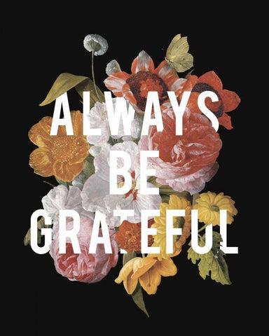 Floral Sentiment I Black Crop White Modern Wood Framed Art Print with Double Matting by Wild Apple Portfolio