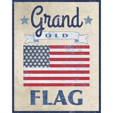 Grand Old Flag Dark Gold Ornate Wood Framed Art Print with Double Matting by Grove, Beth