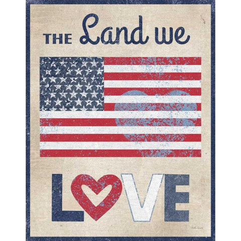 The Land We Love Dark White Modern Wood Framed Art Print by Grove, Beth