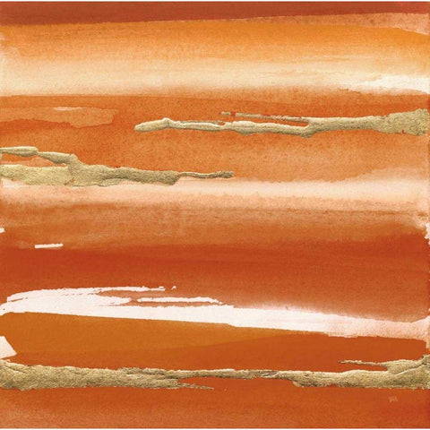 Gilded Mandarin III Burnt Orange Black Modern Wood Framed Art Print by Paschke, Chris