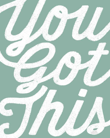 Positivity VII White Modern Wood Framed Art Print with Double Matting by Marshall, Laura