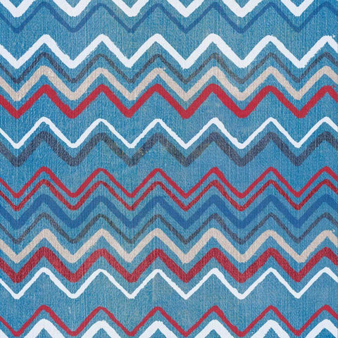 Stars and Stripes Dark Pattern II White Modern Wood Framed Art Print with Double Matting by Grove, Beth