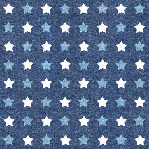 Stars and Stripes Dark Pattern III White Modern Wood Framed Art Print with Double Matting by Grove, Beth