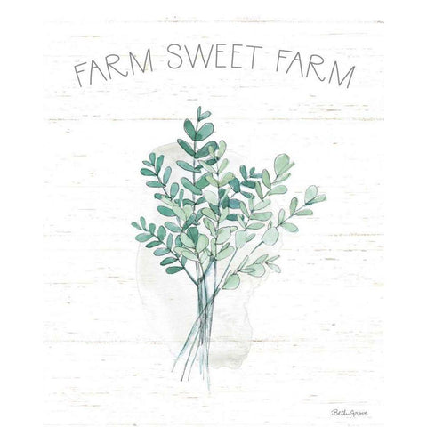 Farmhouse Cotton V White Modern Wood Framed Art Print by Grove, Beth