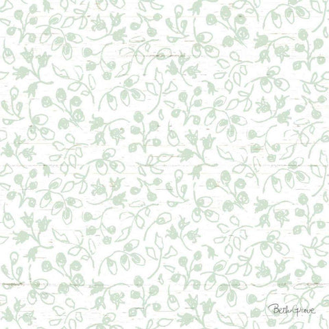 Farmhouse Cotton Pattern IID White Modern Wood Framed Art Print by Grove, Beth