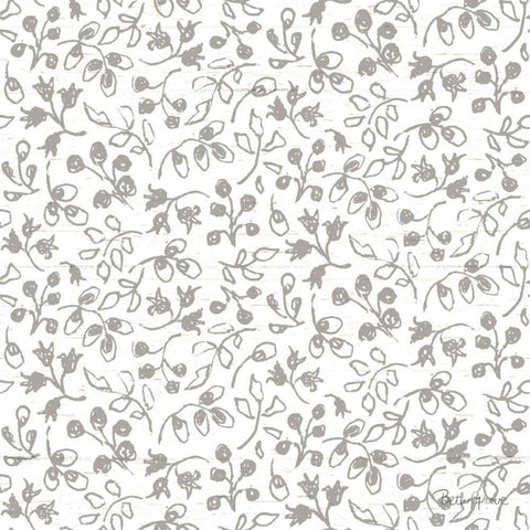 Farmhouse Cotton Pattern IIE Black Ornate Wood Framed Art Print with Double Matting by Grove, Beth
